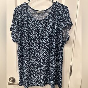 Ace Beaute Navy Floral Blouse
